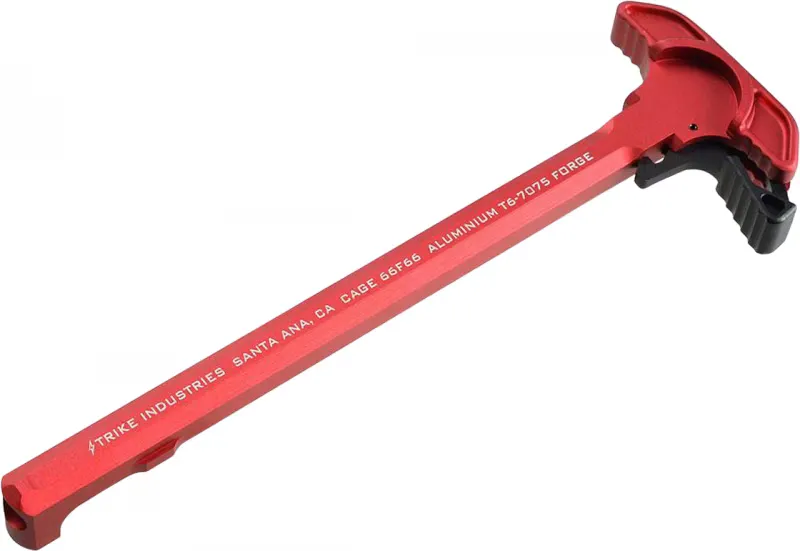 Strike Industries Strike Siarchelred AR Charging Handle with Extended Latch 7075 T6 Aluminum Red Hardcoat Andozied - Charging Handle for AR-15 - view 2