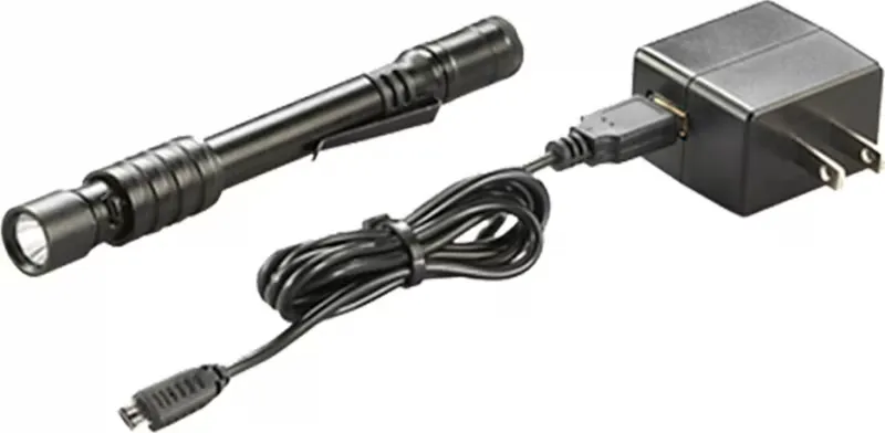Streamlight Stylus Pro USB Rechargable Pen Light with 120 AC Adapter, 66133 - Light, vista 1