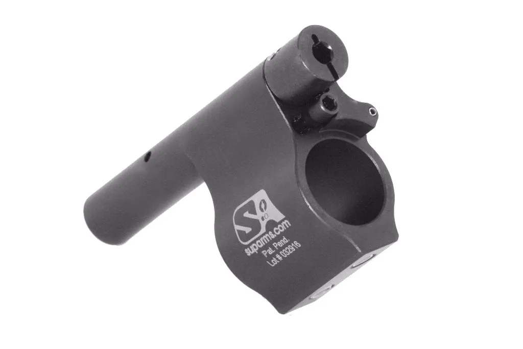 Superlative Arms .625 Adjustable Piston System - Pistol Length Gas - Solid - Melonited - Gas Block for AR-15, vista 1