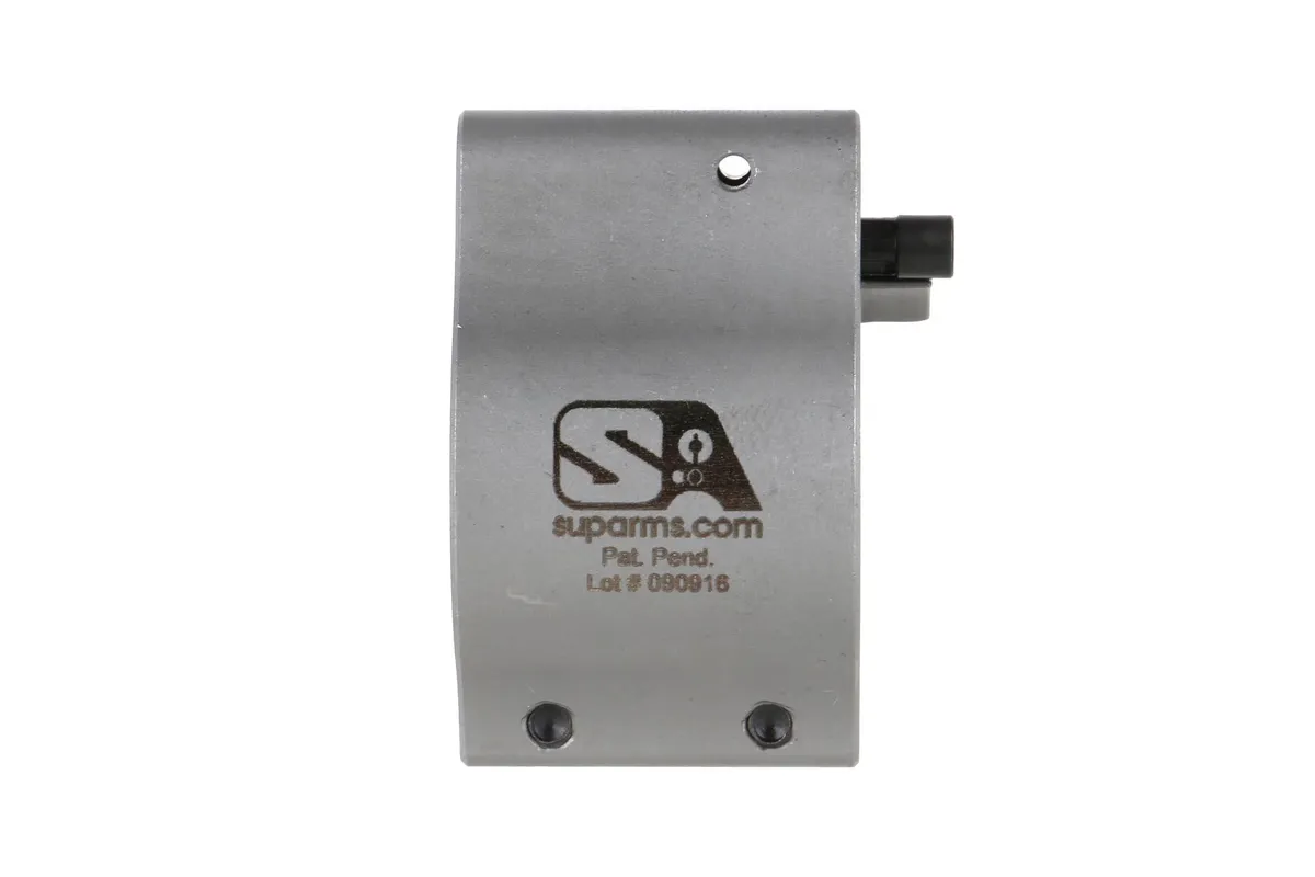 Superlative Arms Adjustable Bleed Off AR-15/AR-10 Gas Block .936in Clamp On Stainless Steel Matte Steel Grey - Gas Block for AR-15 - view 1