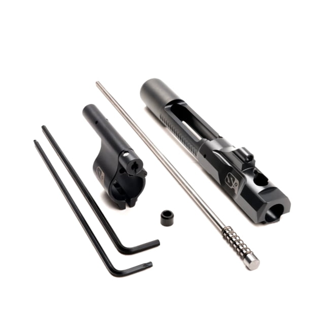 Superlative Arms AR-15 .750in Clamp On Adjustable Piston System Clamp On Melonite QPQ Piston Gas Block Mid Length Op Rod Right Hand Full Auto Dark DLC - Gas Block for AR-15, vista 1