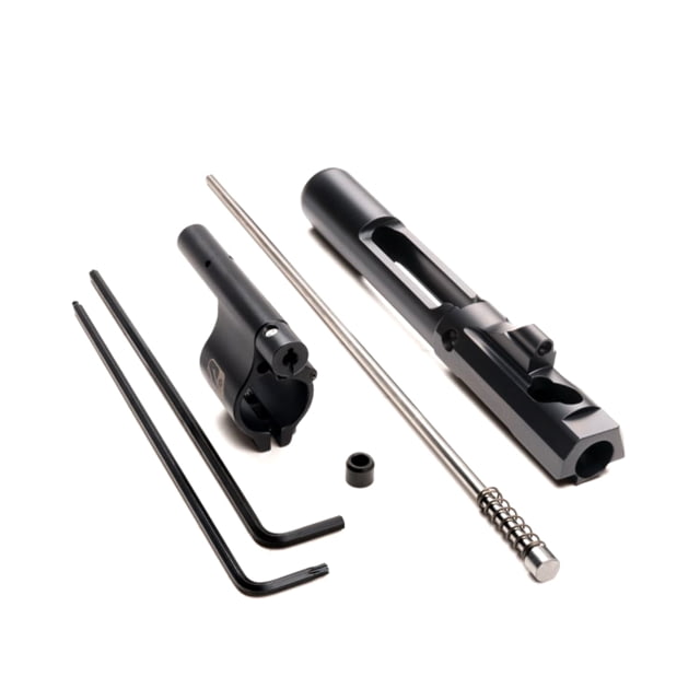 Superlative Arms AR-15 .750in Clamp On Adjustable Piston System Clamp On Melonite QPQ Piston Gas Block Mid Length Op Rod Left Hand Full Auto Dark DLC - Gas Block for AR-15, vista 1