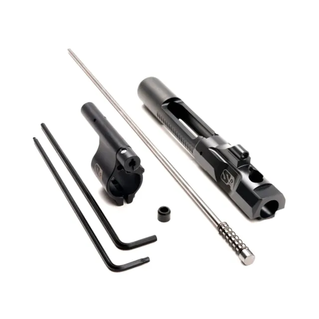 Superlative Arms AR-15 .750in Clamp On Adjustable Piston System Clamp On Melonite QPQ Piston Gas Block Rifle Length Op Rod Right Hand Full Auto Dark - Gas Block for AR-15 - view 1