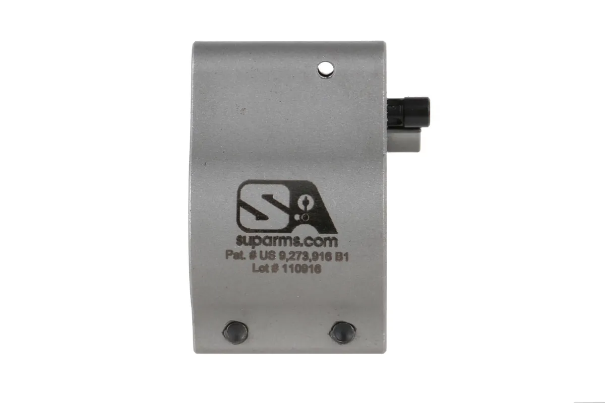 Superlative Arms Bleed Off Adjustable Gas Block Clamp on .875" -Titanium - Dlc Dark Finish - Gas Block for AR-15, vista 1