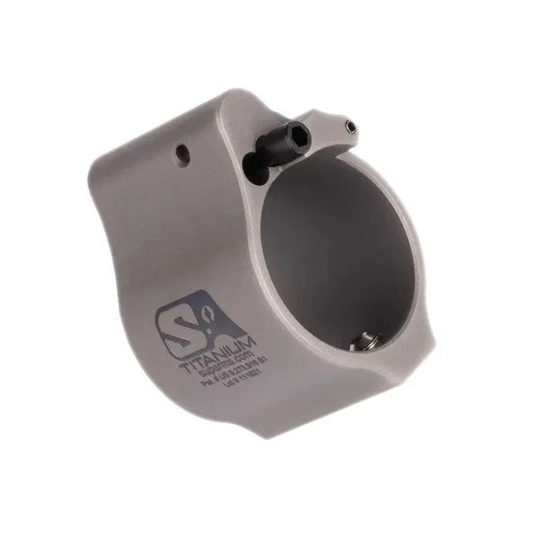 Superlative Arms Solid Set Screw Direct Impingement Adjustable Gas Block 0.936" x 1", Gray - Gas Block for AR-15, vista 1