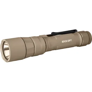 Surefire EDC2-DFT Turbo Rechargeable Flashlight 18650 Battery Tan - Light, vista 1