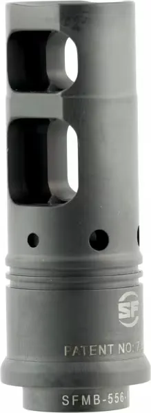 Surefire-Laser Product Socom 3/4-24 Muzzle Brake, .338, Diamond-Like Carbon Coated - SFMB-338-3/4-24 - Muzzle Device for AR-15 - view 1