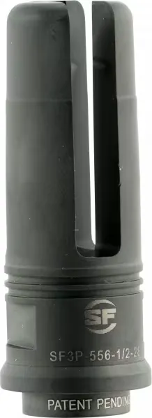 Surefire Sf3p 3 Prong Flash Hider 22 Cal 1/2-28 Ss Black - Muzzle Device for AR-15 - view 1