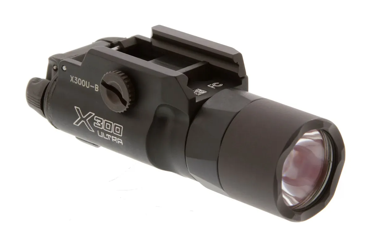 Surefire X300 Ultra 1000 lm LED Weapon Light w/ T-Slot Mounting Rail, Black - X300U-B - Light, vista 1