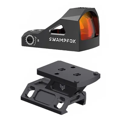 Swampfox Justice Micro Reflex Sight - Rebel Riser Dot Sight Mount & Justice Green Dot Black - Optic, vista 1