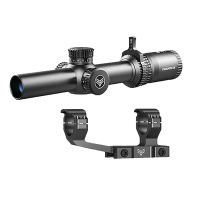 Swampfox Tomahawk 1-4x24mm Illuminated Rifle Scope - Tomahawk Lpvo 1-4x24mm Sfp Ill Guerrilla Cross Moa Blk W/Mt - Rifle Scope, vista 1