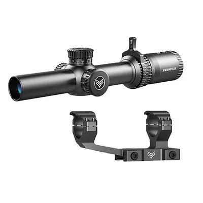 Swampfox Tomahawk 1-6x24mm Illuminated Rifle Scope - Tomahawk Lpvo 1-6x24mm Sfp Ill Guerrilla Cross Moa Blk W/Mt - Rifle Scope - view 1