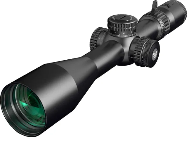 Swampfox Warhawk Tactical Rifle Scope 34mm Tube First Focal Plane Sharpshooter MIL MOA Black - Rifle Scope - view 1