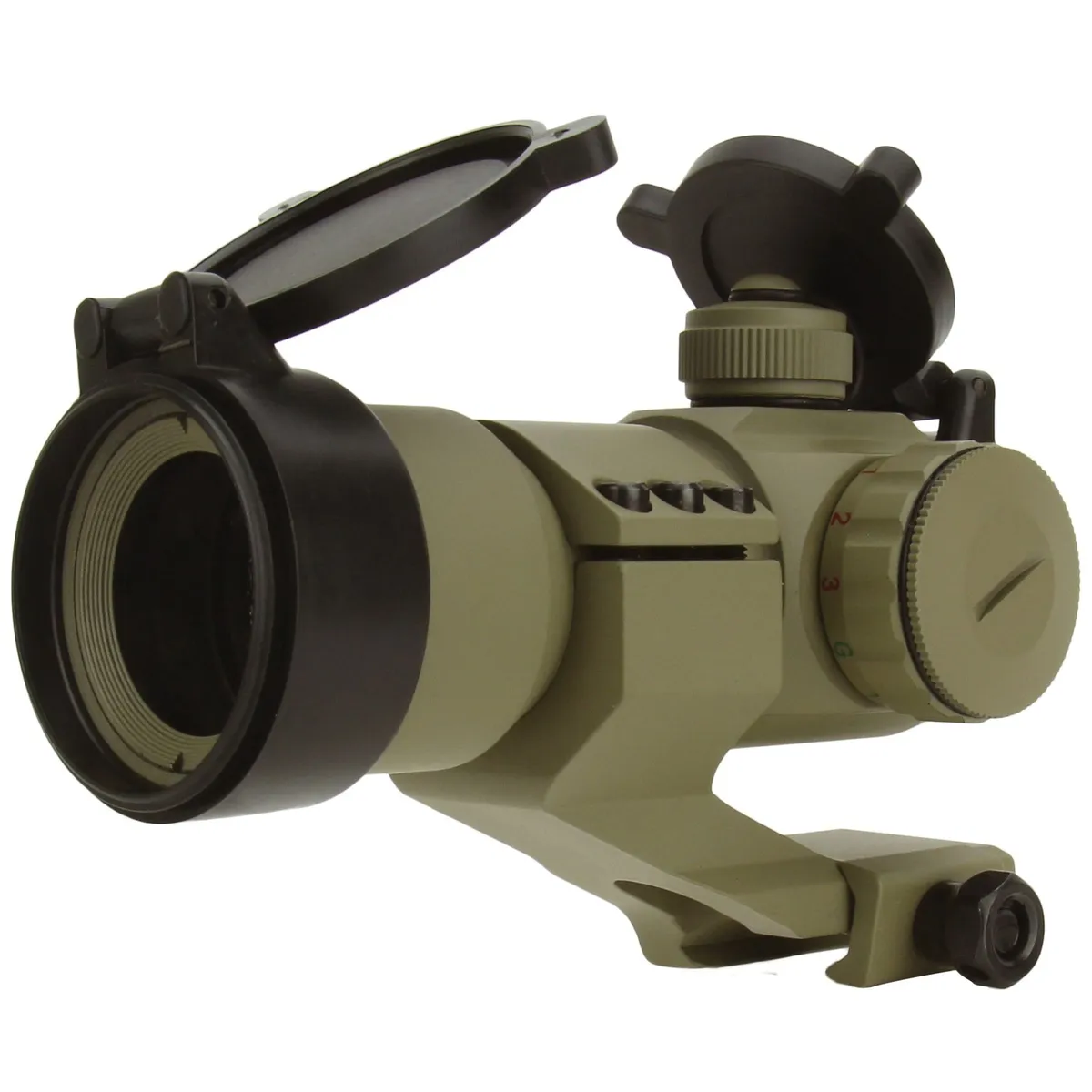 Tacfire 1x30 Dual Illuminated Red Dot with Cantilever Mount - Tan - Optic - view 4