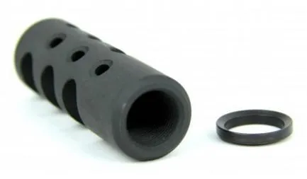 Tacfire 5/8-24 Spiral Fluted Krinko Style Muzzle Brake, .308 Win, Black Oxide - MZ1007-3B-N - Muzzle Device for AR-15 - view 2