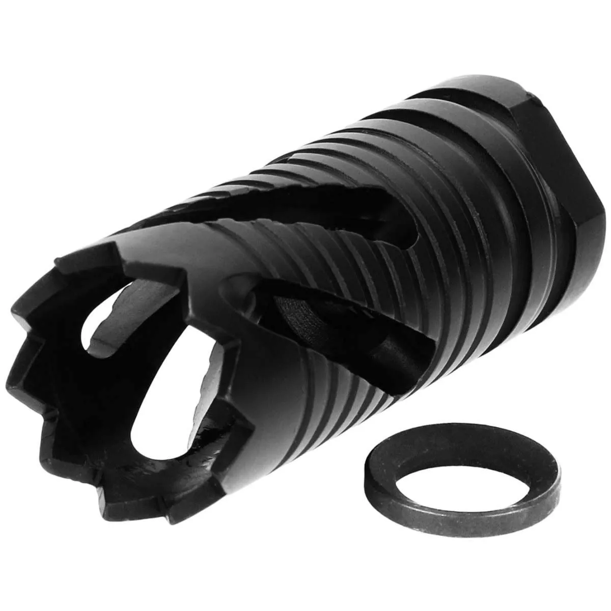Tacfire 5/8-24 Thread Crown Style Muzzle Break, .308 Win/7.62x51mm, Black Oxide - MZ1021-3B - Muzzle Device for AR-15 - view 4