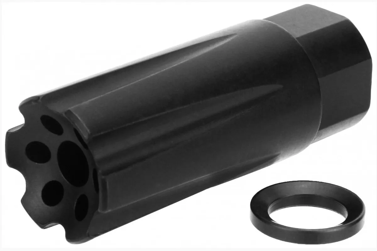 Tacfire Ar-15 Linear Compensator Nitride - 1/2x28 - Muzzle Device for AR-15 - view 4