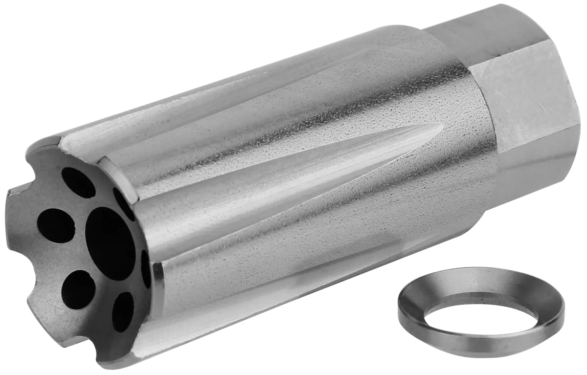 Tacfire Ar-15 Linear Compensator Nitride - 1/2x28 - Stainless Steel - Muzzle Device for AR-15 - view 4