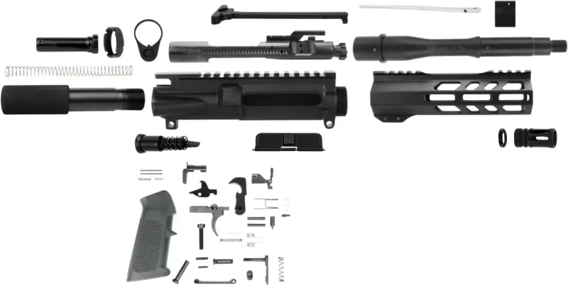 TacFire 5.56x45mm NATO AR Build Kit AR Platform 7.50in Barrel Right Black - Upper Receiver for AR-15 - view 2