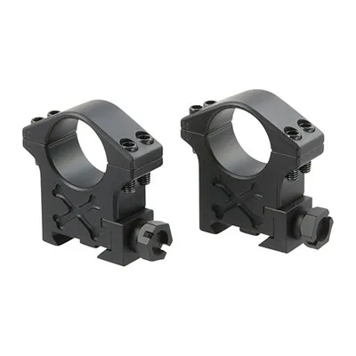 Talley Tactical Scope Rings - 1'''' High (1.250'''') Tactical Picatinny Rings, Black - Optic Mount - view 1