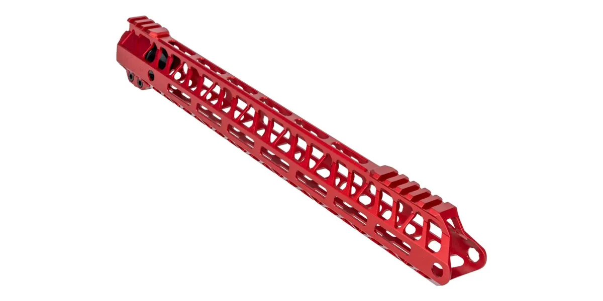 Timber Creek Ultralight Enforcer 15" MLOK Handguard, Anodized Red - UL E15 HG RED - Handguard for AR-15 - view 3