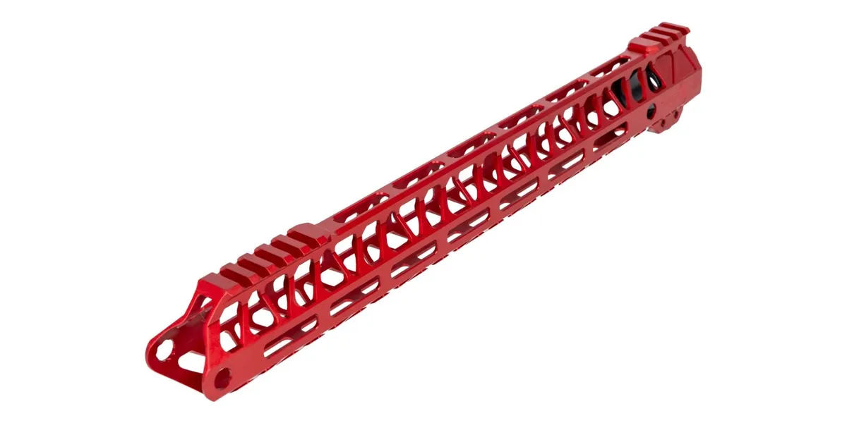 Timber Creek Ultralight Enforcer 15" MLOK Handguard, Anodized Red - UL E15 HG RED - Handguard for AR-15 - view 4