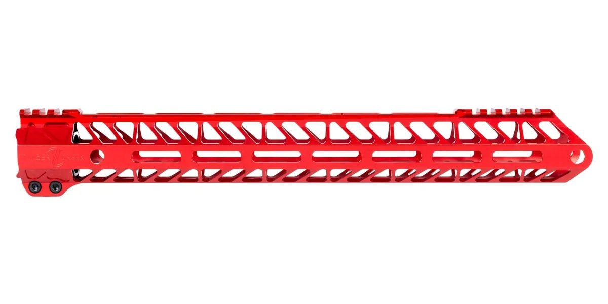 Timber Creek Ultralight Enforcer 15" MLOK Handguard, Anodized Red - UL E15 HG RED - Handguard for AR-15, vista 1