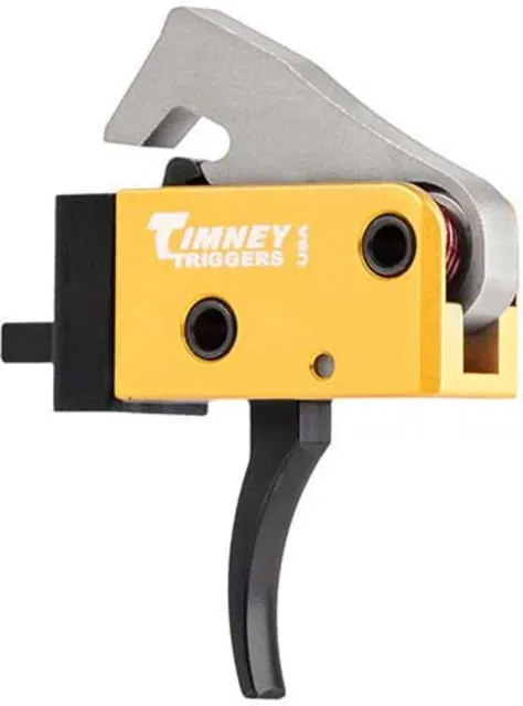 Timney Triggers AR PCC Curved Shoe Trigger SINGLE STAGE 2.5 to 3 LB Pistol Caliber Carbine Fits all calibers in PCC .40 .45 9mm Gold Actual - Trigger for AR-15 - view 1