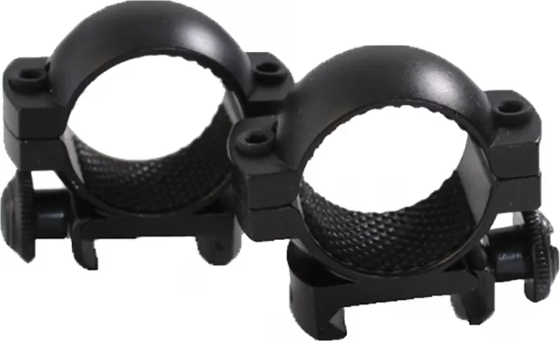Traditions Crackshot 1" Medium Aluminum Top/Bottom Style Scope Ring, Matte Black - A791DS - Optic Mount - view 1