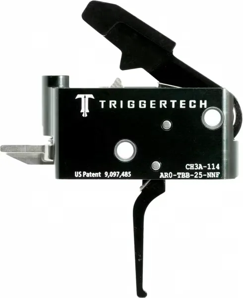 Triggertech Adaptable AR Primary Short 2-Stage Flat Trigger w/ Bolt Release for AR Bolt Action Rifle, Black - AROTBB25NNF - Trigger for AR-15 - view 2