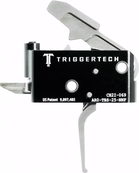 Triggertech Adaptable AR Primary Short 2-Stage Flat Trigger w/ Bolt Release for AR Bolt Action Rifle, Stainless - AROTBS25NNF - Trigger for AR-15, vista 1