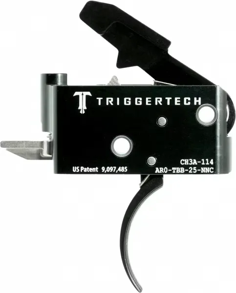 Triggertech Adaptable AR Primary Short 2-Stage Traditional Curved Trigger w/ Bolt Release for AR Bolt Action Rifle, Black - AROTBB25NNC - Trigger for AR-15 - view 2