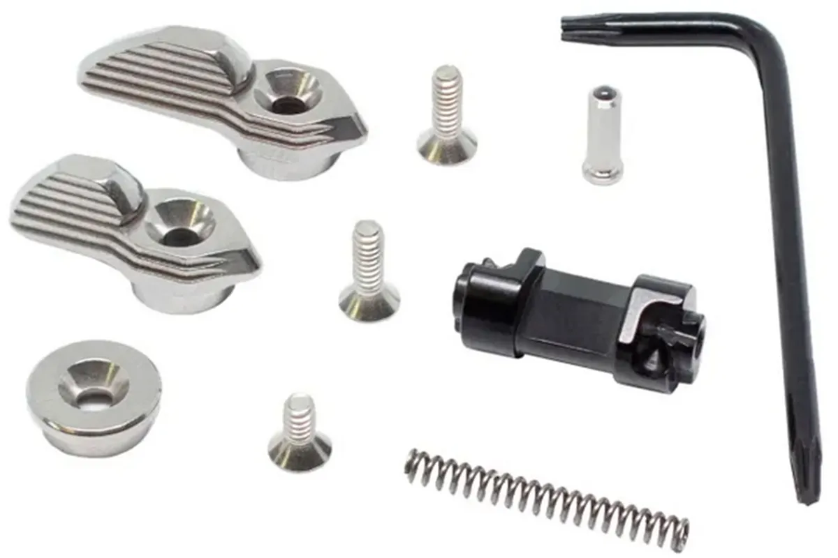 TriggerTech AR-15 Ambidextrous Safety Selector - Stainless - Dirty Bird Industries - Safety for AR-15 - view 1
