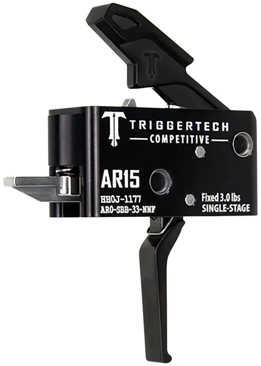 TriggerTech AR15 Single-Stage Competitive Flat Trigger, Black/Black - Trigger for AR-15 - view 2