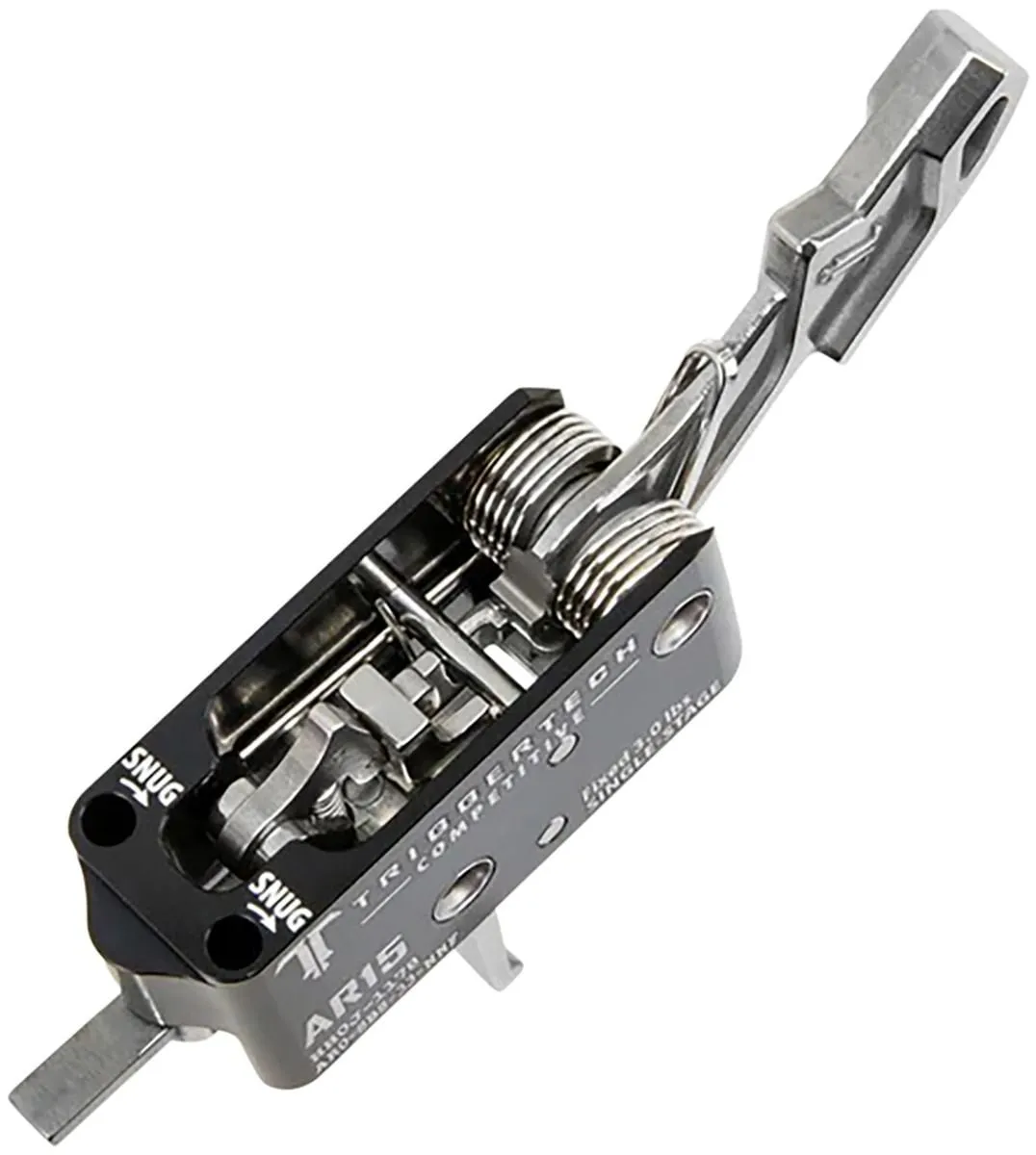 TriggerTech AR15 Single-Stage Competitive Flat Trigger, Black/SS - Trigger for AR-15 - view 2