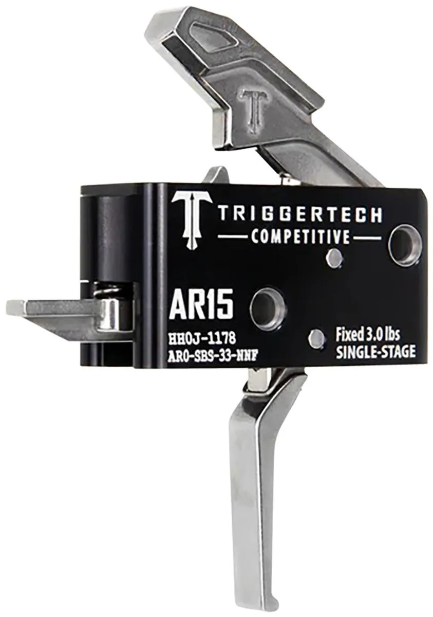 TriggerTech AR15 Single-Stage Competitive Flat Trigger, Black/SS - Trigger for AR-15 - view 3
