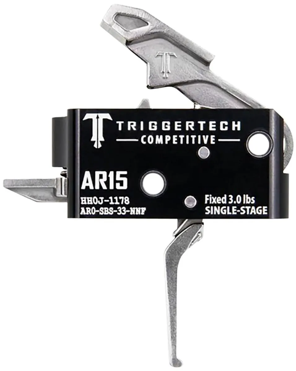 TriggerTech AR15 Single-Stage Competitive Flat Trigger, Black/SS - Trigger for AR-15 - view 1