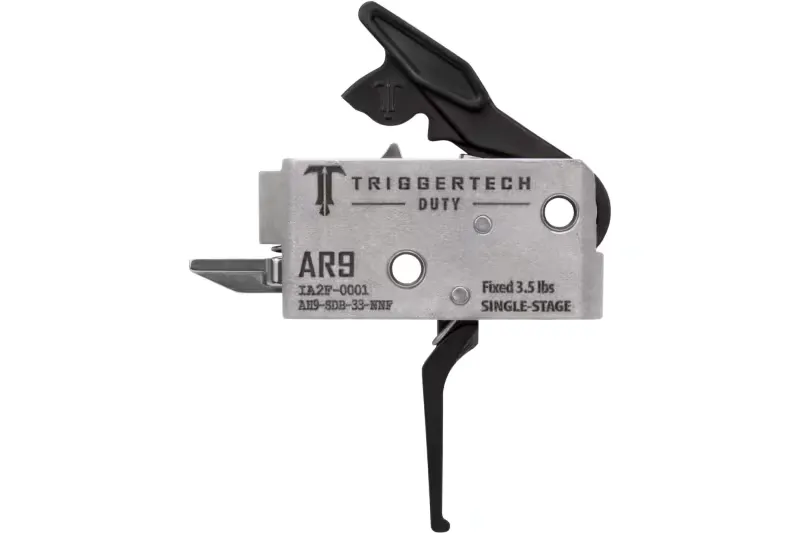 TriggerTech Duty, Flat Trigger, Single Stage, 3.5lb Pull, fits AR-9, Anodized Finish, Black - Trigger for AR-15 - view 2