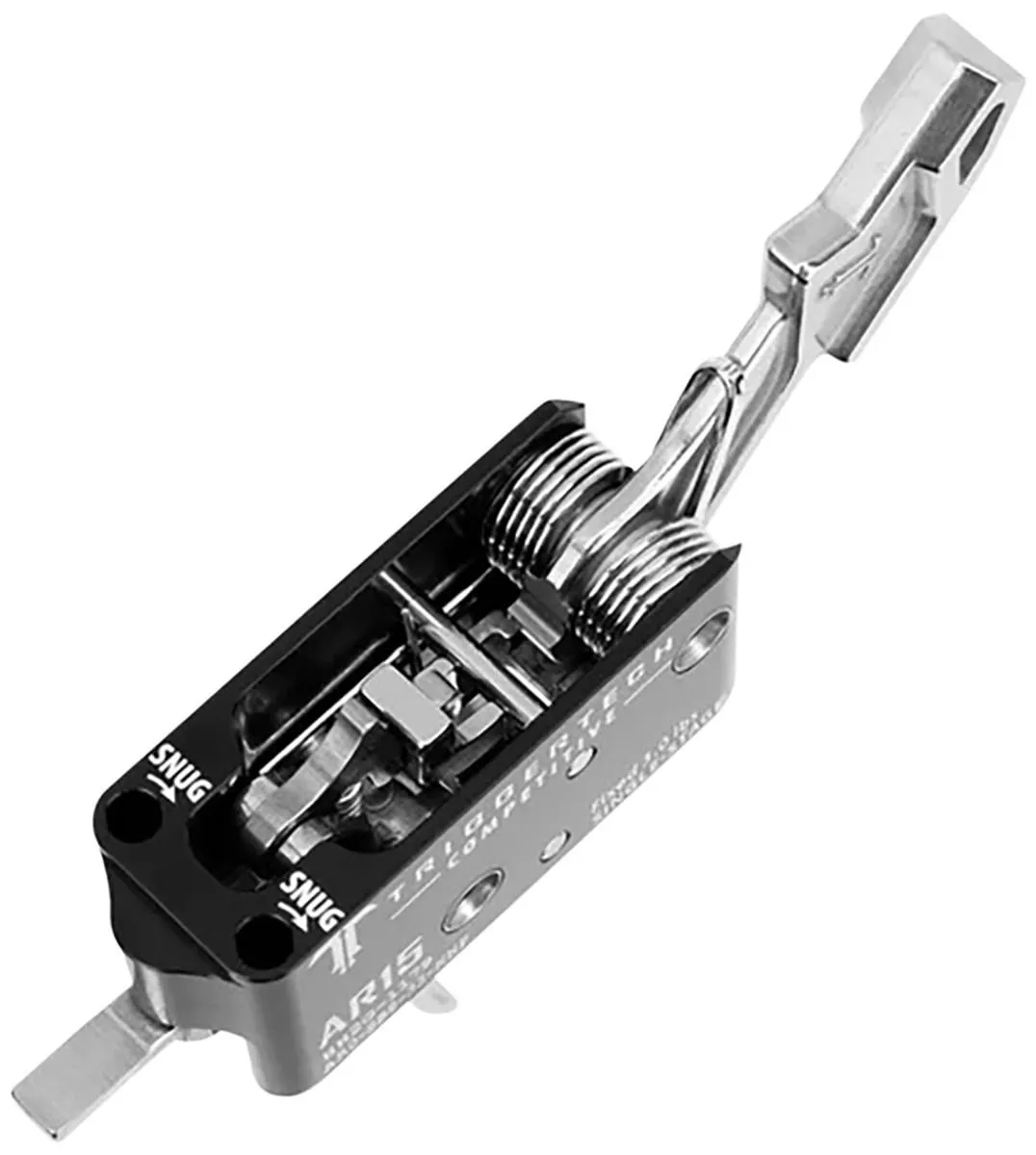 TriggerTech Competitive Stainless Pro Black / Stainless Curved Single-Stage 3 lbs Fixed - Trigger for AR-15 - view 2