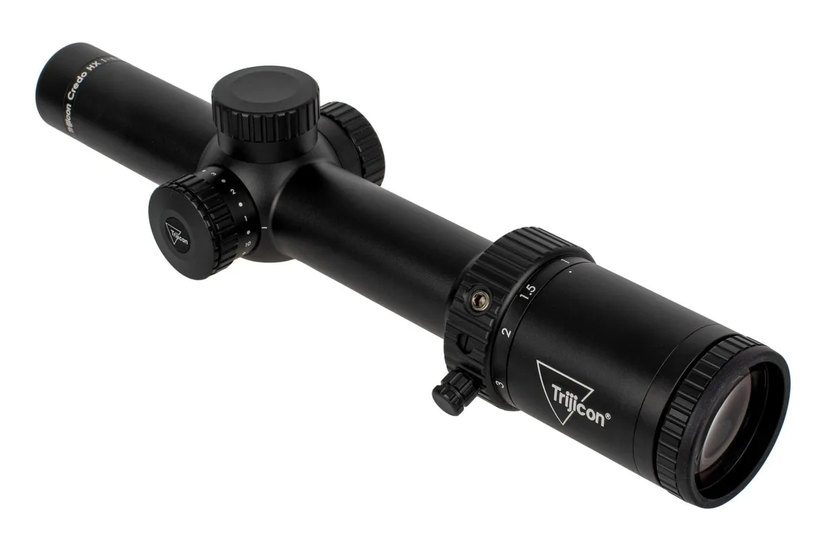 Trijicon Credo HX 1-6x24 FFP Rifle Scope - Green MOA Segmented Circle Reticle - Satin Black - Rifle Scope - view 4
