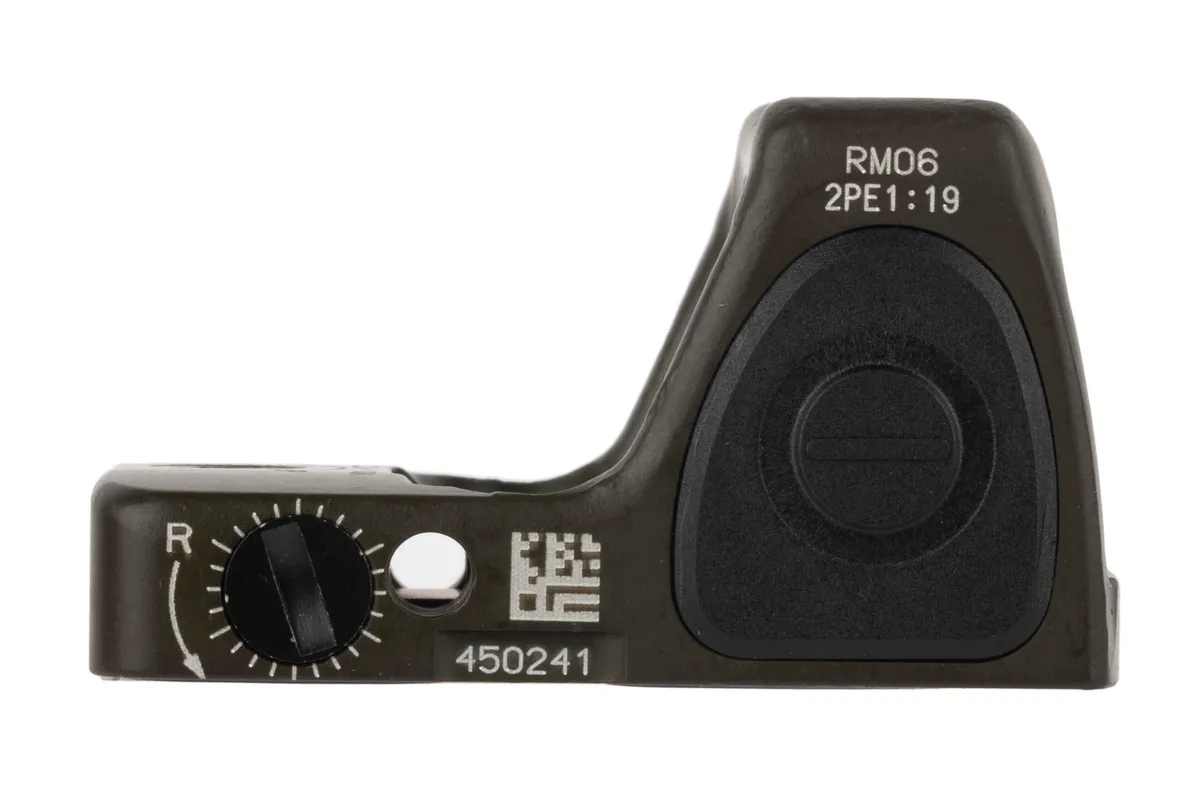 Trijicon RMR Type 2 Adjustable LED Reflex Sight - 3.25 MOA - OD Green - Optic, vista 2