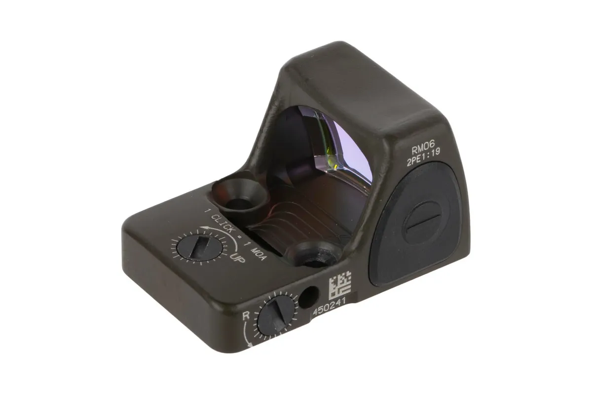 Trijicon RMR Type 2 Adjustable LED Reflex Sight - 3.25 MOA - OD Green - Optic, vista 3