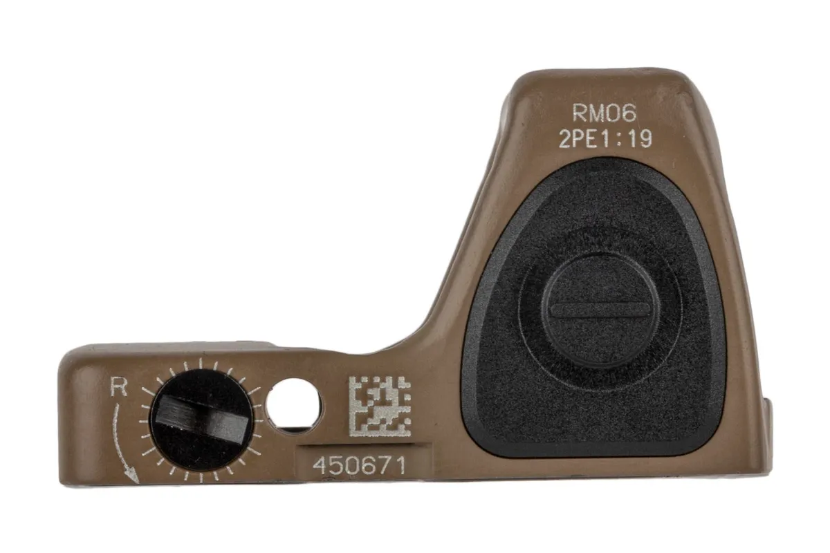 Trijicon RMR Type 2 Reflex Red Dot Sight Adjustable LED 3.25 MOA Red Dot Cerakote Flat Dark Earth - Optic, vista 2