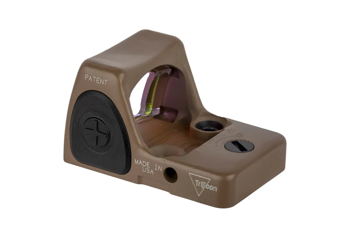 Trijicon RMR Type 2 Reflex Red Dot Sight Adjustable LED 3.25 MOA Red Dot Cerakote Flat Dark Earth - Optic - view 4