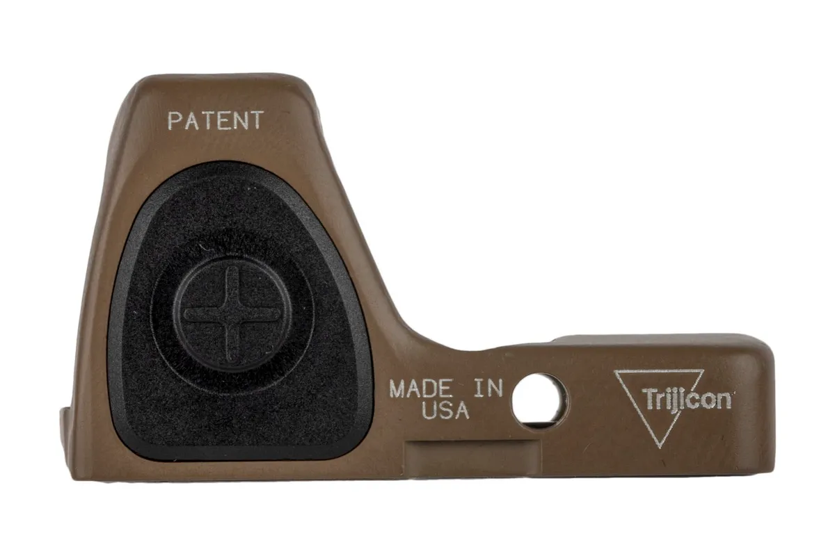 Trijicon RMR Type 2 Reflex Red Dot Sight Adjustable LED 3.25 MOA Red Dot Cerakote Flat Dark Earth - Optic, vista 5