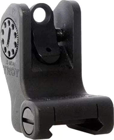 Troy Industries Fixed Rear Battlesight - Black - Rear Sight for AR-15 - view 1