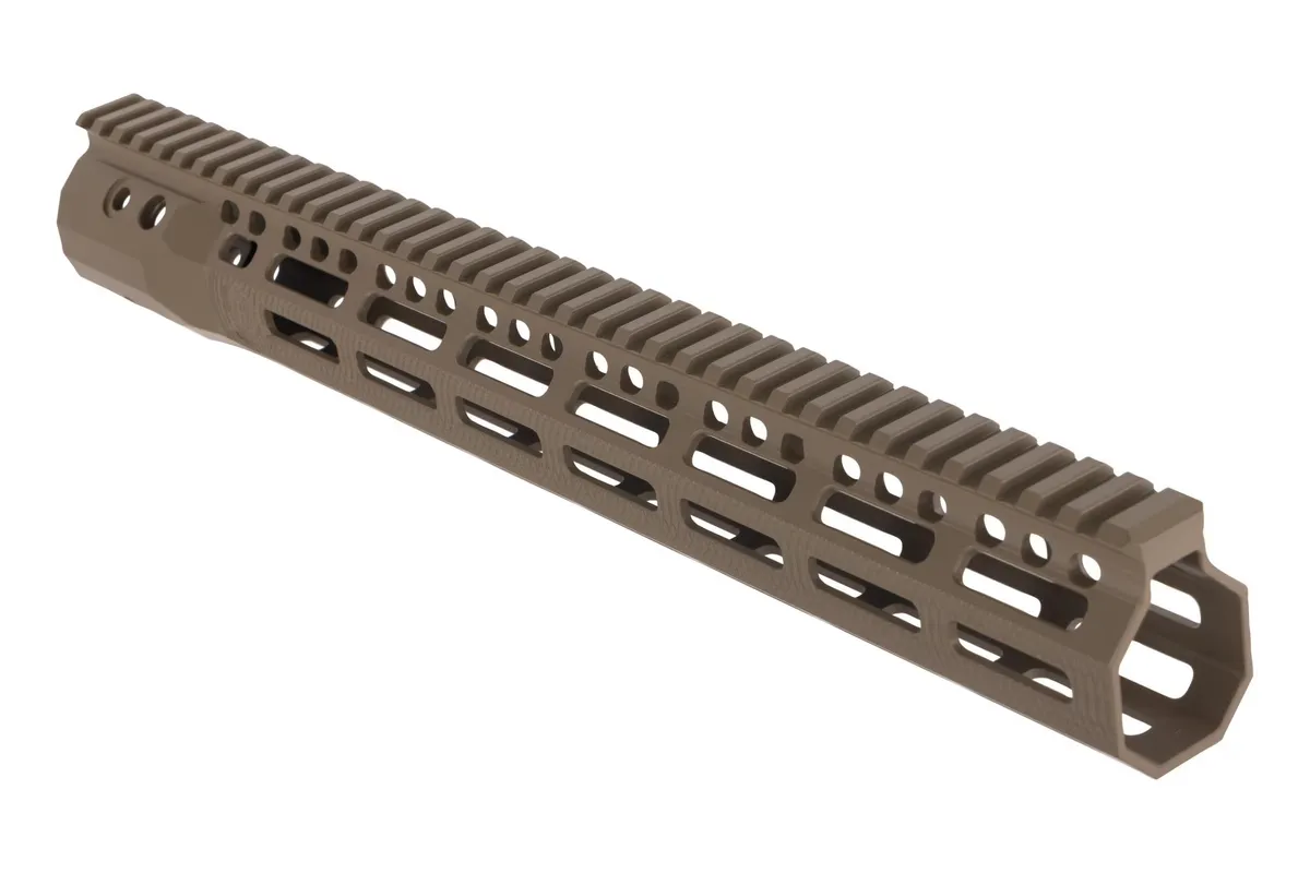 Troy Industries G2SOCC Battle Rail Free Float M-LOK AR-15 Handguard 15.125" - FDE - Handguard for AR-15, vista 1
