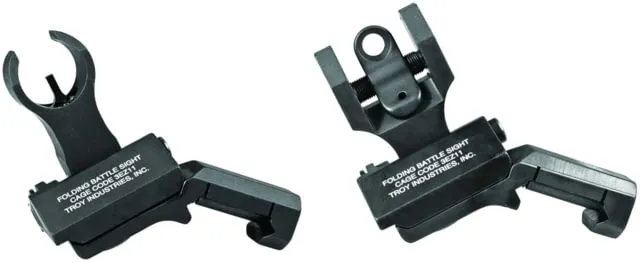 Troy Industries, Inc. Ar-15 Flip-Up 45 Degree Offset Sight Set Black - Iron Sights for AR-15, vista 1