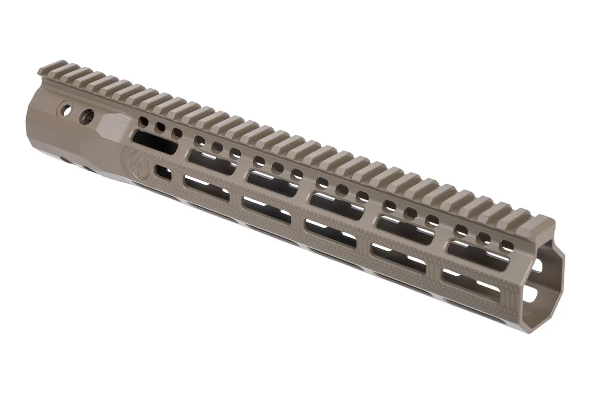 Troy Industries SOCC Gen 2 Free Float M-LOK Handguard AR-15 Aluminum Battle Rail FDE 12.5in - Handguard for AR-15 - view 1
