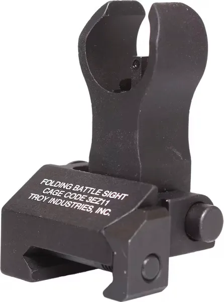 Troy Industries Troy SSIGFBSFHBT02 Battle Sight Front Folding Tritium HK AR-15/M4/M16 Aluminum Black - Iron Sights for AR-15, vista 1